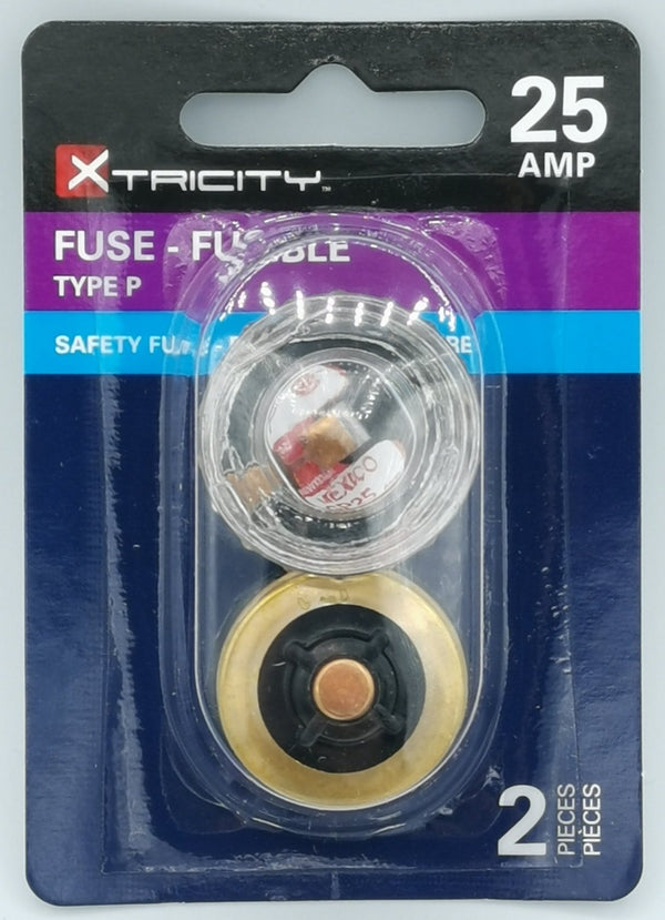 Fuse, Tricity Type "P" 25amp, 2pc