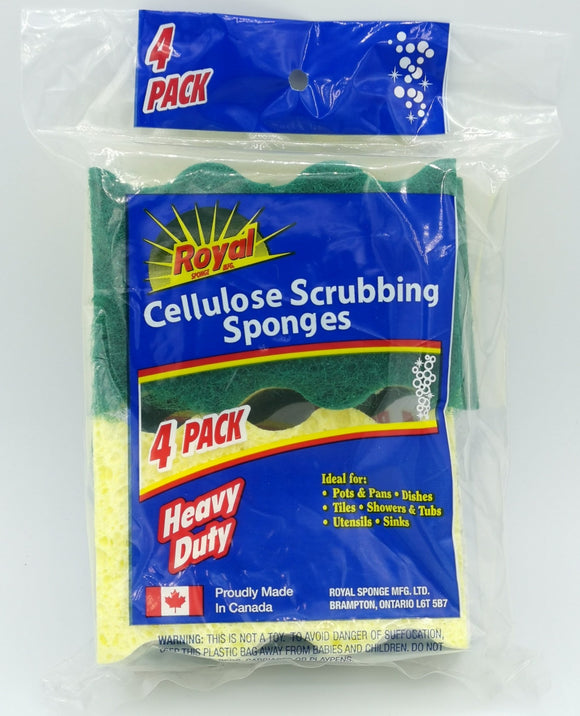 Cellulose Scrubbing Sponge 4pk [RS1920]