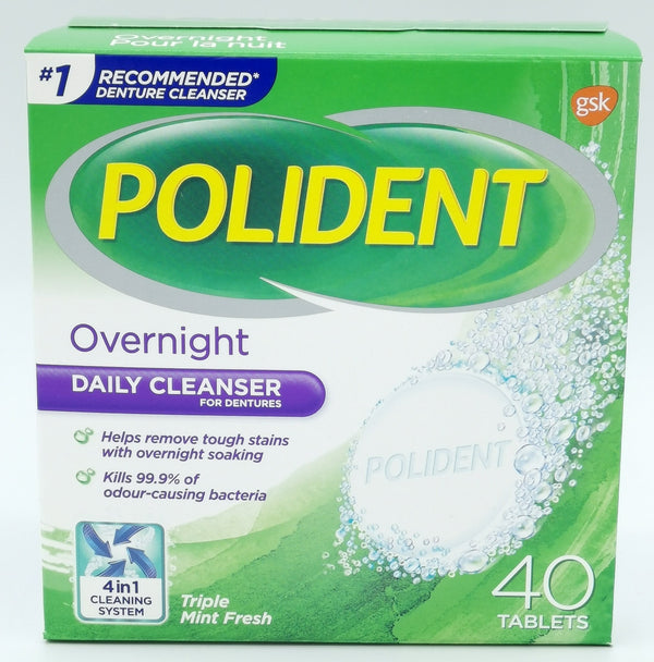 Polident Daily Cleanser for Dentures 40ct