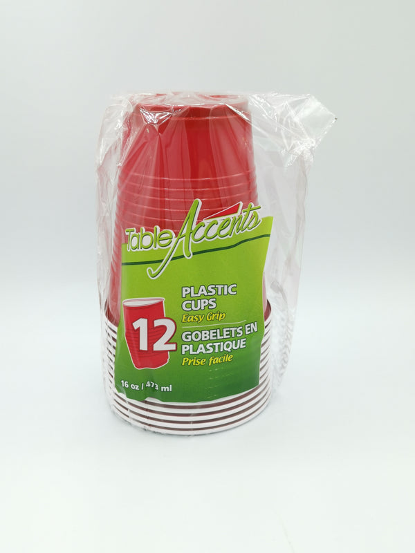 Plastic Cups 16oz*10pk, Red