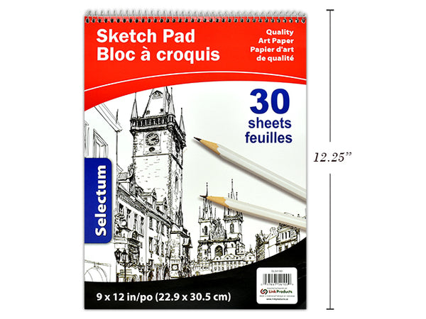 Sketch Pad 30s 9x12" 110g Top Coil Open [SL54100]