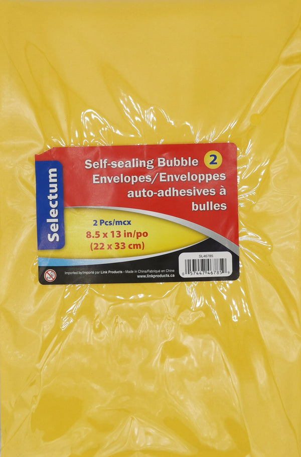 Envelopes, Self-sealing Bubble 8.5x13" 2/pk