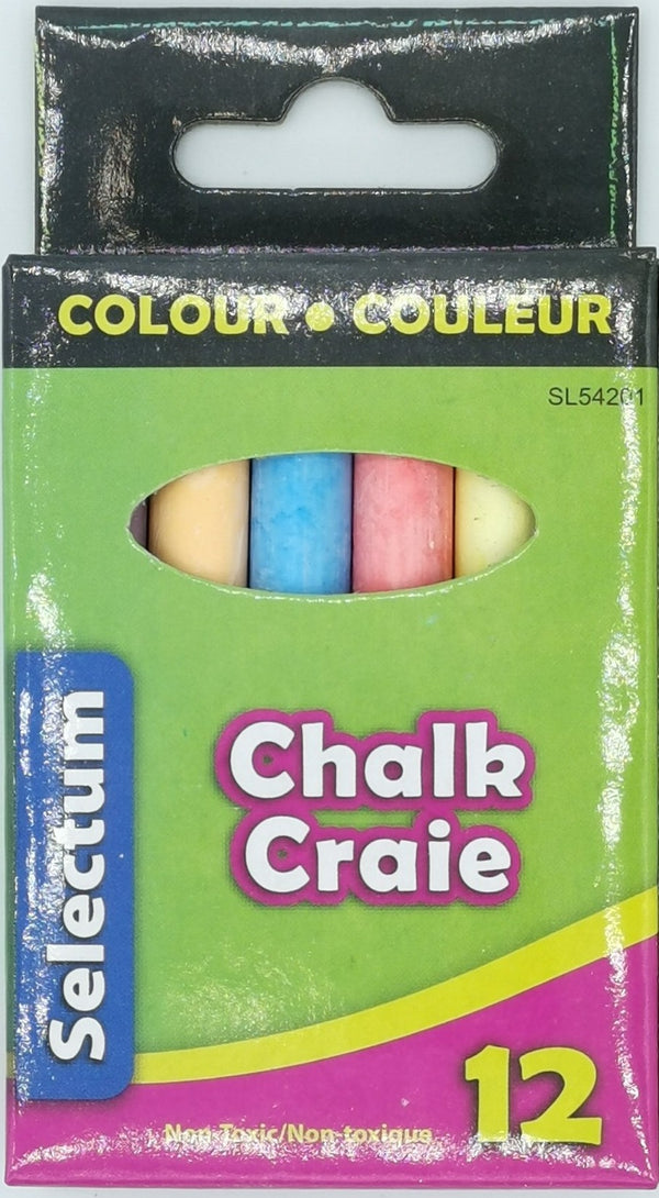 Chalk, Colored Chalk 12/pk