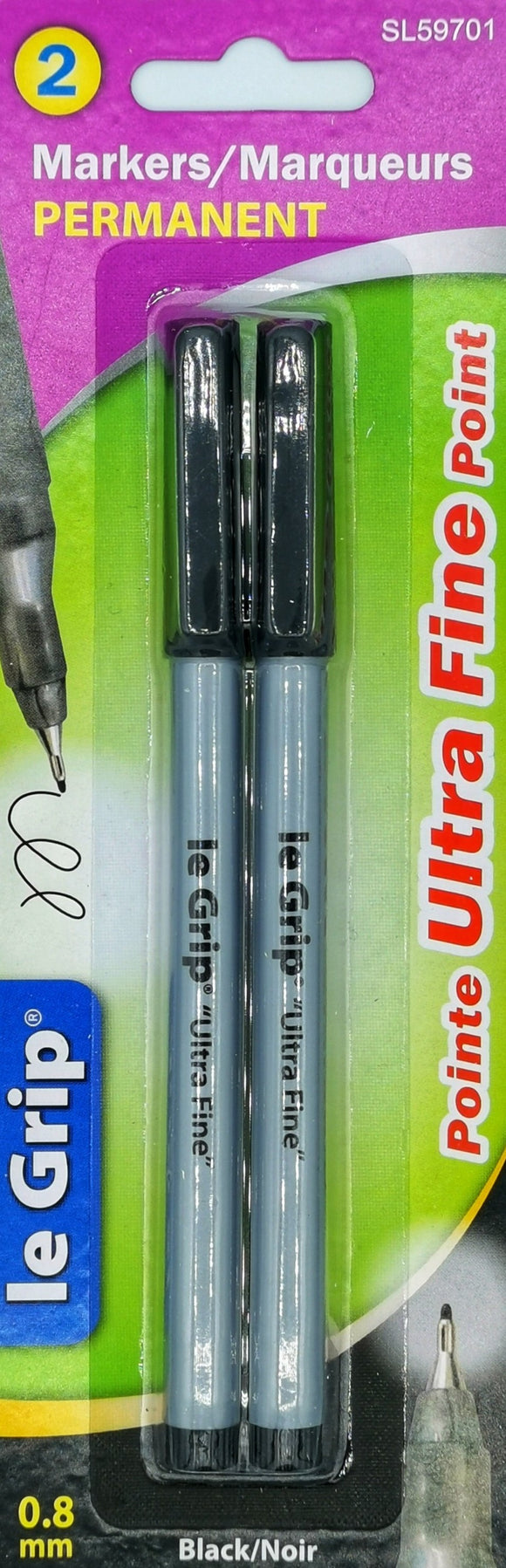 Markers Ultra Fine Black 2pc [SL59701]
