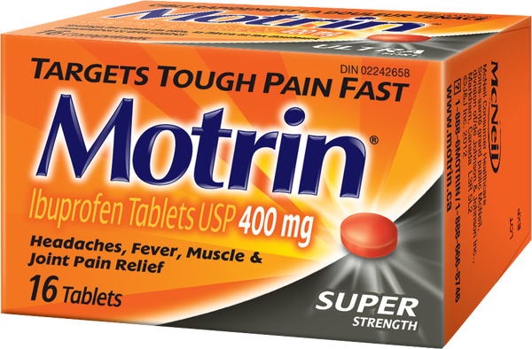 Motrin Super Strength Tablets USP 400mg 16ct