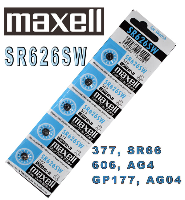 Maxell Lithium Battery 3Volt 5/PC(SR626SW)