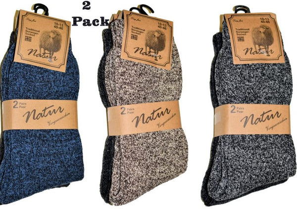 Socks, Norwegian woolen Socks Asst. 2 Pack