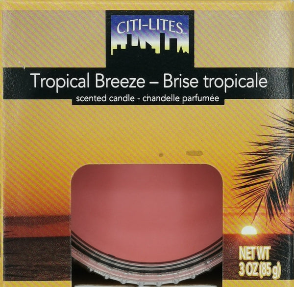 Candle, 3 oz scented Tropical Breeze