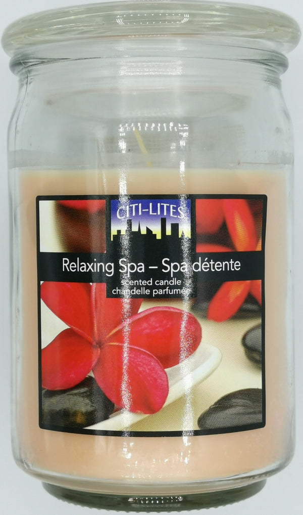 Candle, 15 oz scented Relaxing Spa