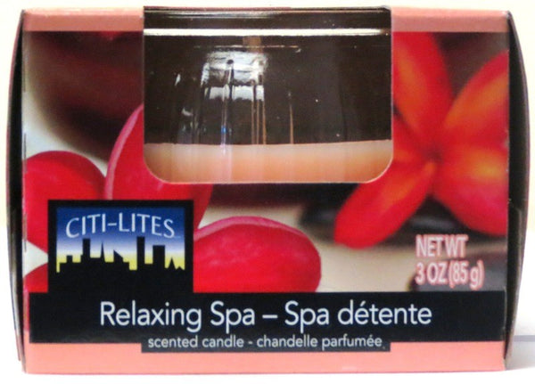 Candle, 3 oz scented Relaxing Spa