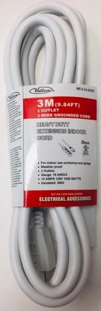 Extension Cord, Indoor Heavy Duty 3 Outlet 3M [WE03303HD]