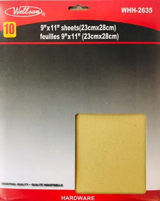 Sand Paper 9"X11" 10/PK [WHH2635]