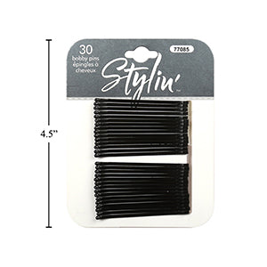 Bobby Pins Matte Black 30pc [77085]