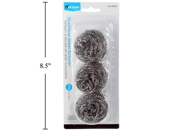 Luciano Stainless Steel Scourer 3pc/set [80326]
