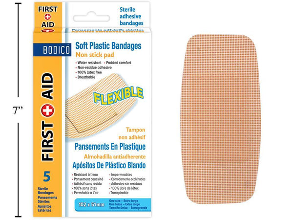 Bandage Bodico Soft Plastic 102mmX51mm 5pc [82991]