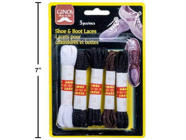 Gino's Shoe & Boot Laces 5pc [83025]