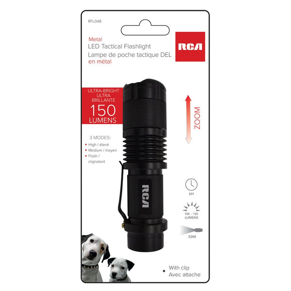 Flashlight, LED Tactical 150 Lumens [RFL048]