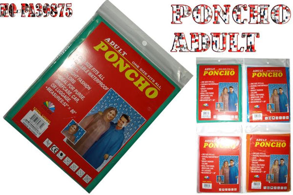 Poncho Adult 52"x80"(HO-PA39875)